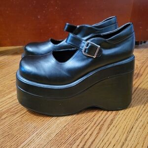 DEMONIA | SIN KERA MARY JANE PLATFORM SHOES HEELS GOTH WITCH HALLOWEEN